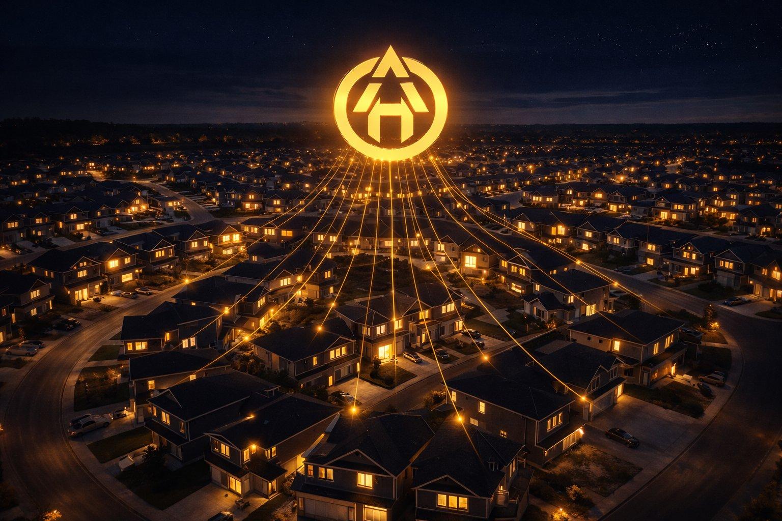 Abstract data network representing AI intelligence